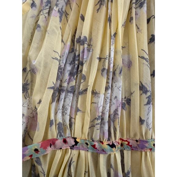 NWOT Rebecca Taylor Lemon Rose Pleat Top Size 0 $295 - Picture 5 of 8